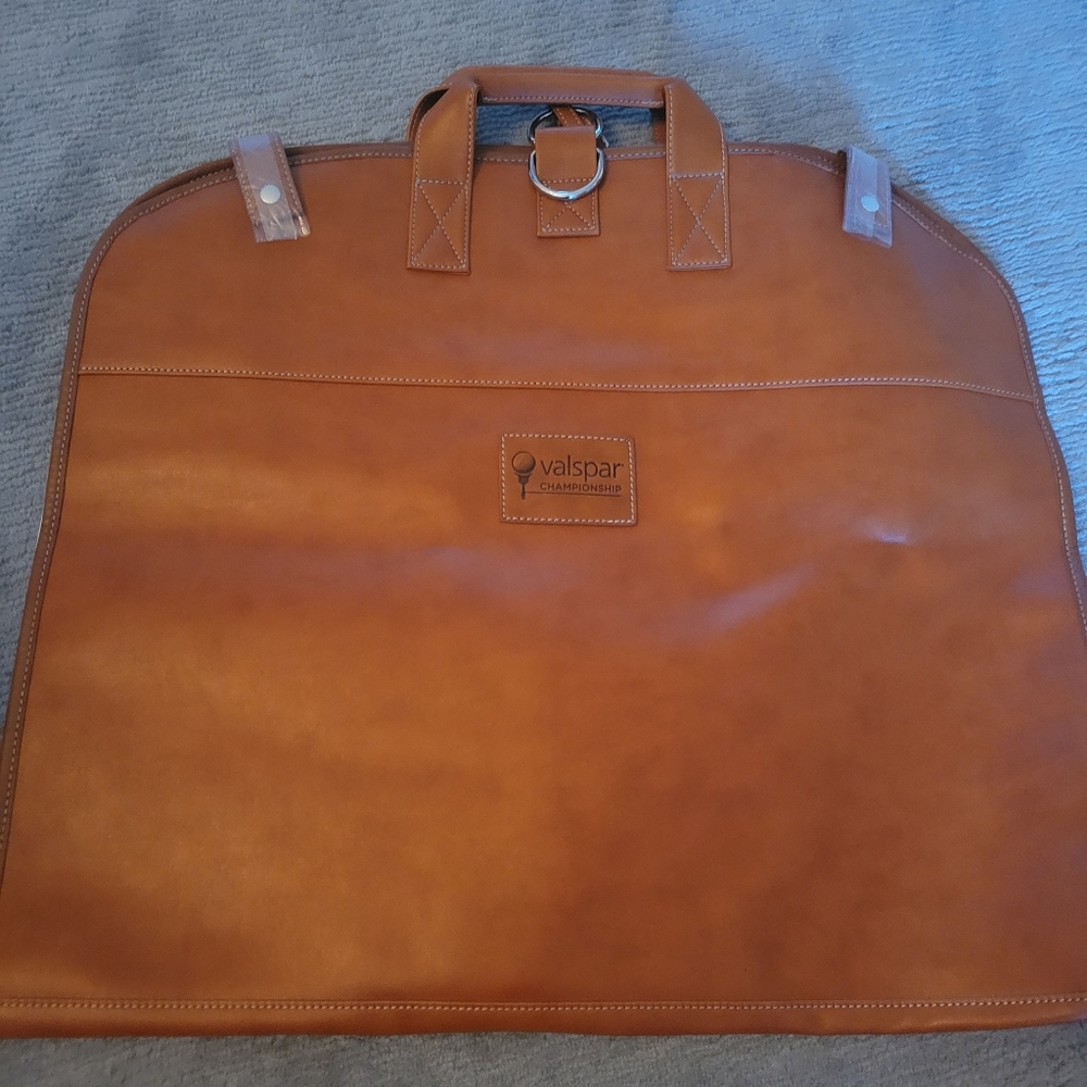 Leather garment bag